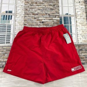 NWT Men’s Dolphin Red Lifeguard Polyester 2 Pocket Shorts (3X) GH02